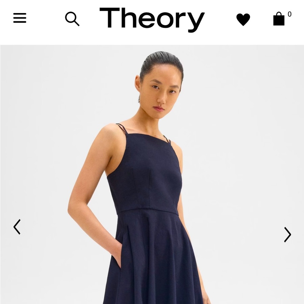 Square neck dress in Good Linen